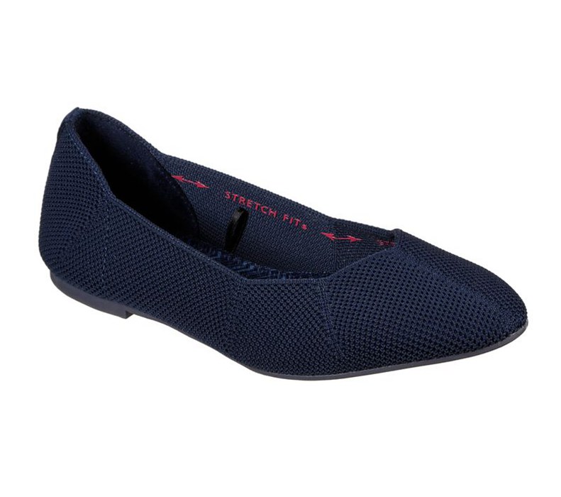 Skechers Cleo - 3 Carats - Womens Flats Shoes Navy [AU-OJ9981]